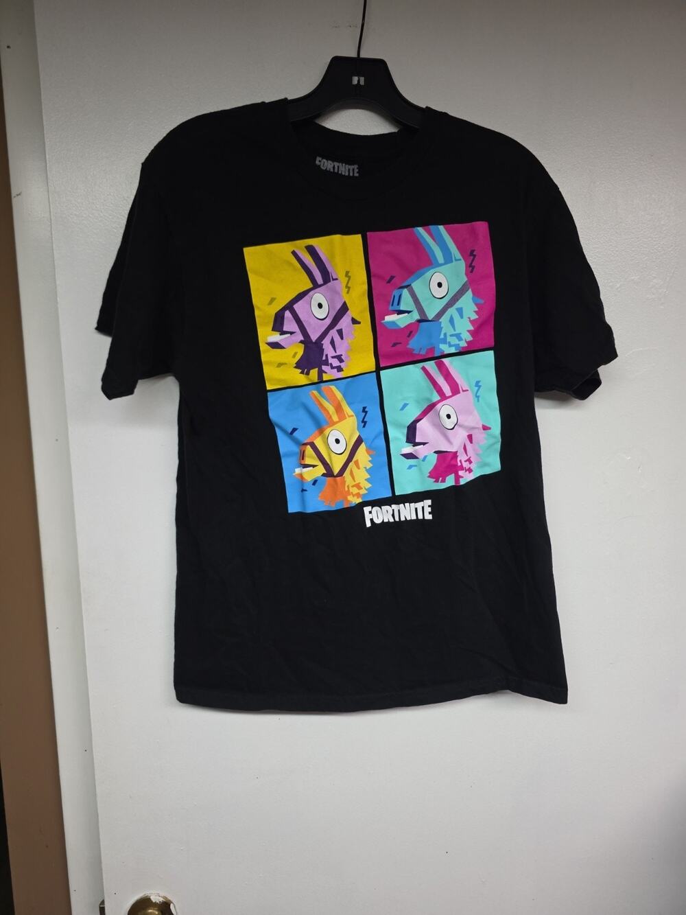 Fortnite Piñata Black Graphic Tee Medium Shirt